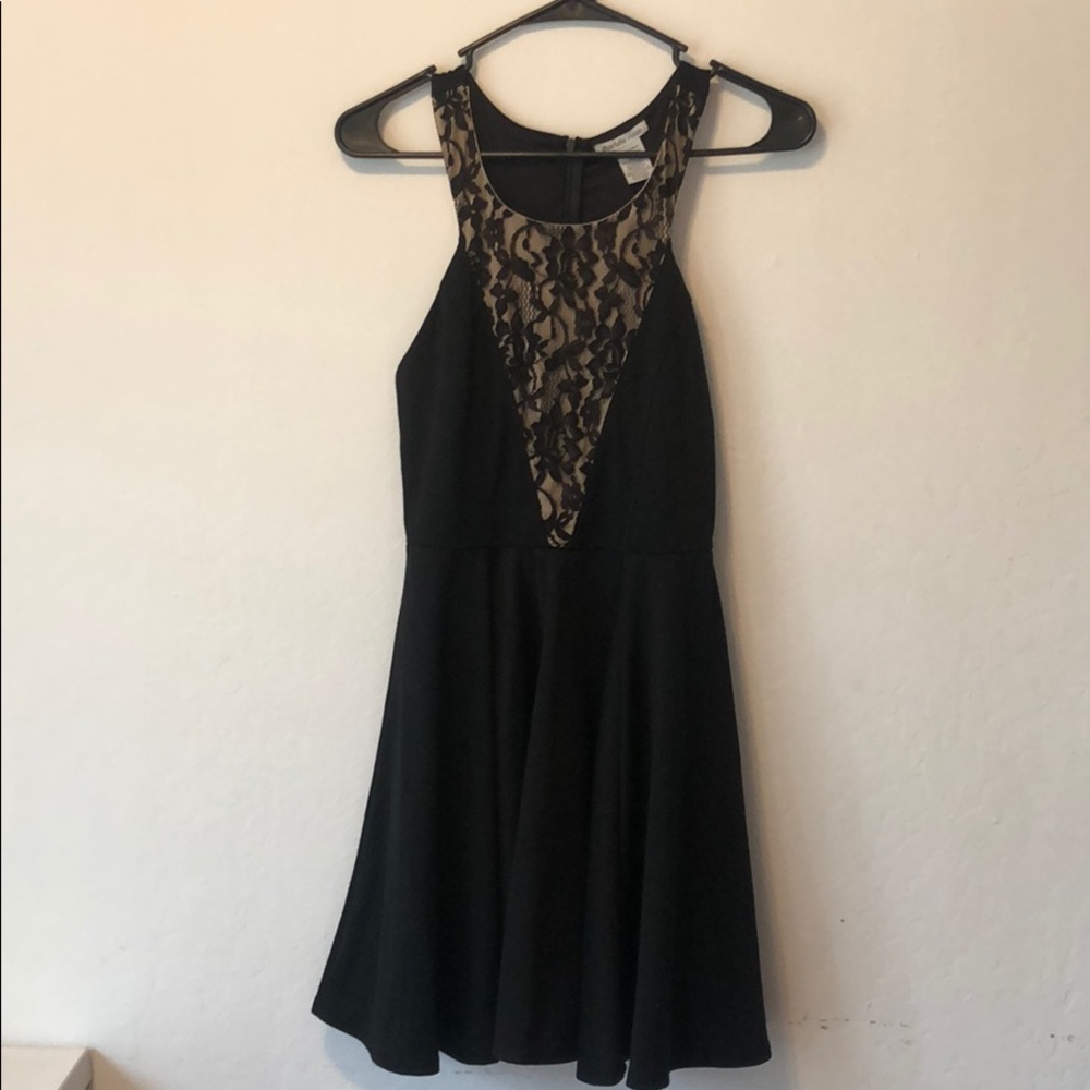 Black lace cocktail dress